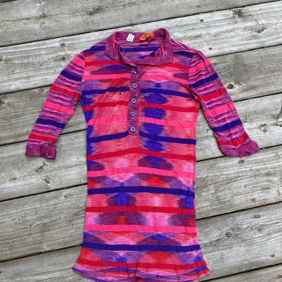 Vintage 90s Missoni Button Up Abstract Dress - Picture 3 of 9